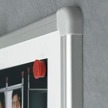 Магнитная доска с полимерным покрытием 2×3 "Alu23", 120x240 см, белый