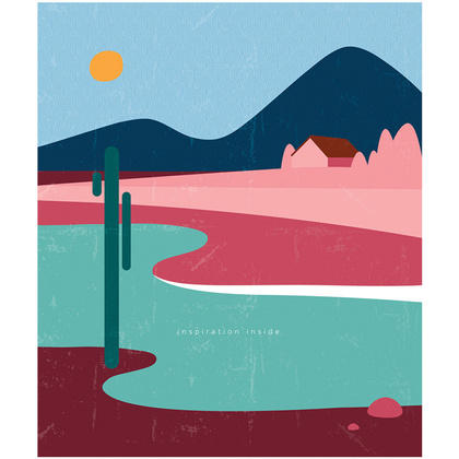 Тетрадь "Рисунки. landscape", А5, 48 листов, клетка, ассорти - 6