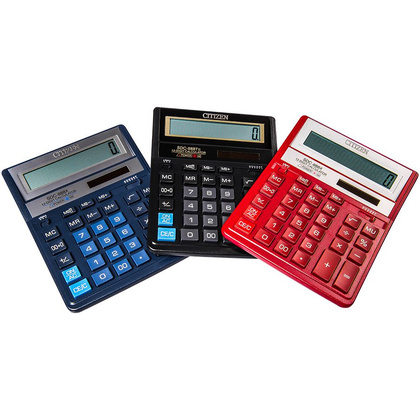 Калькулятор настольный Citizen "SDC-888XBL", 12-разрядный, синий - 4
