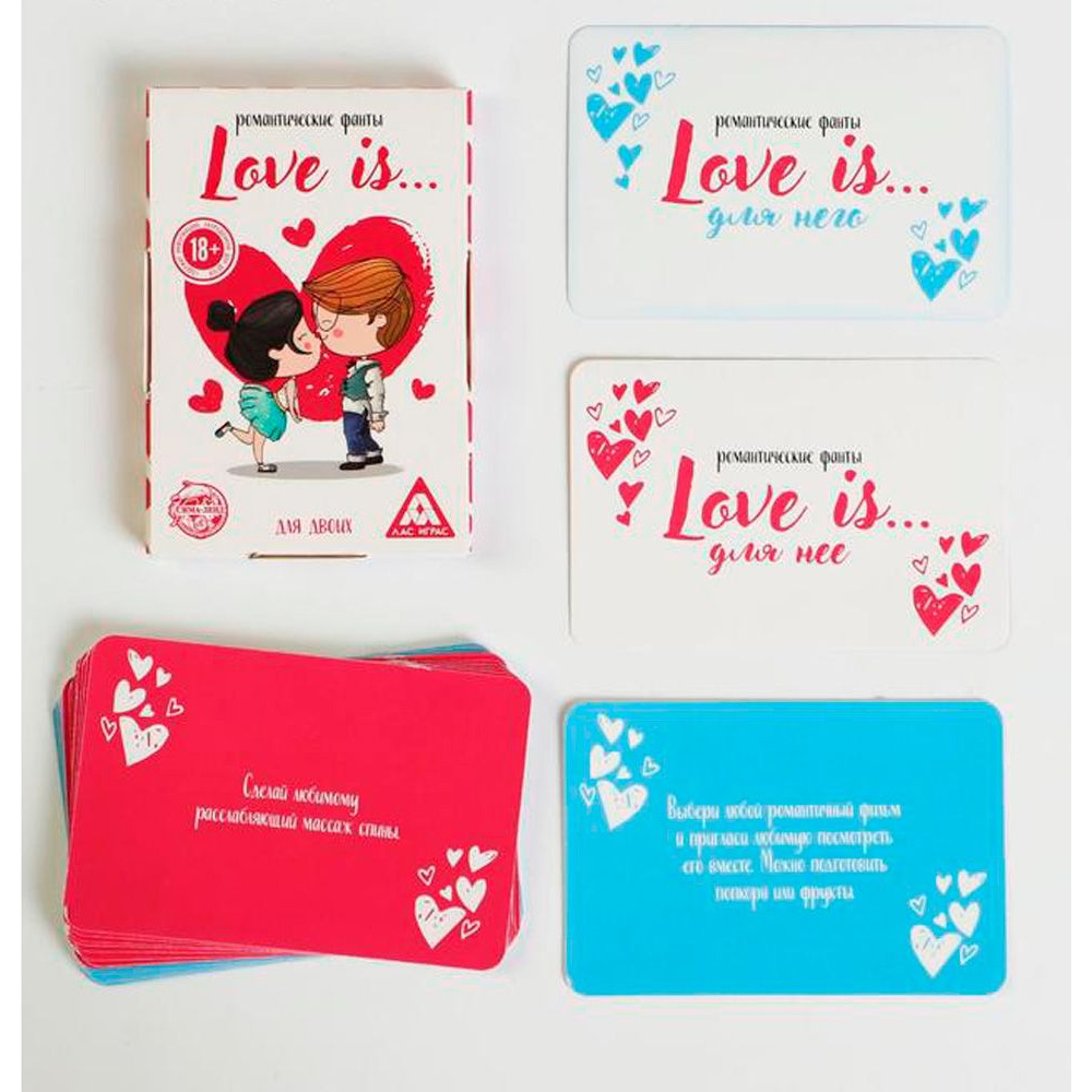 Игра настольная "Романтические фанты Love is... 18+" - 3