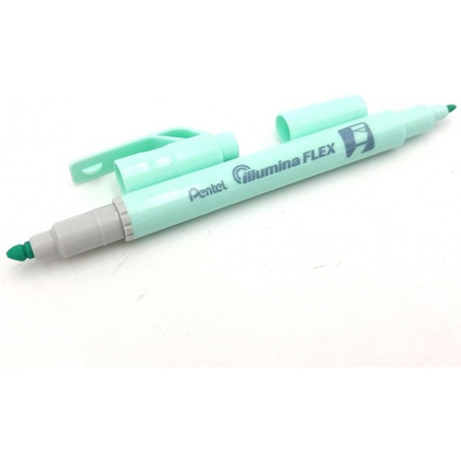Маркер текстовый двусторонний «Pentel Illumina flex», пастельный, голубой - 3