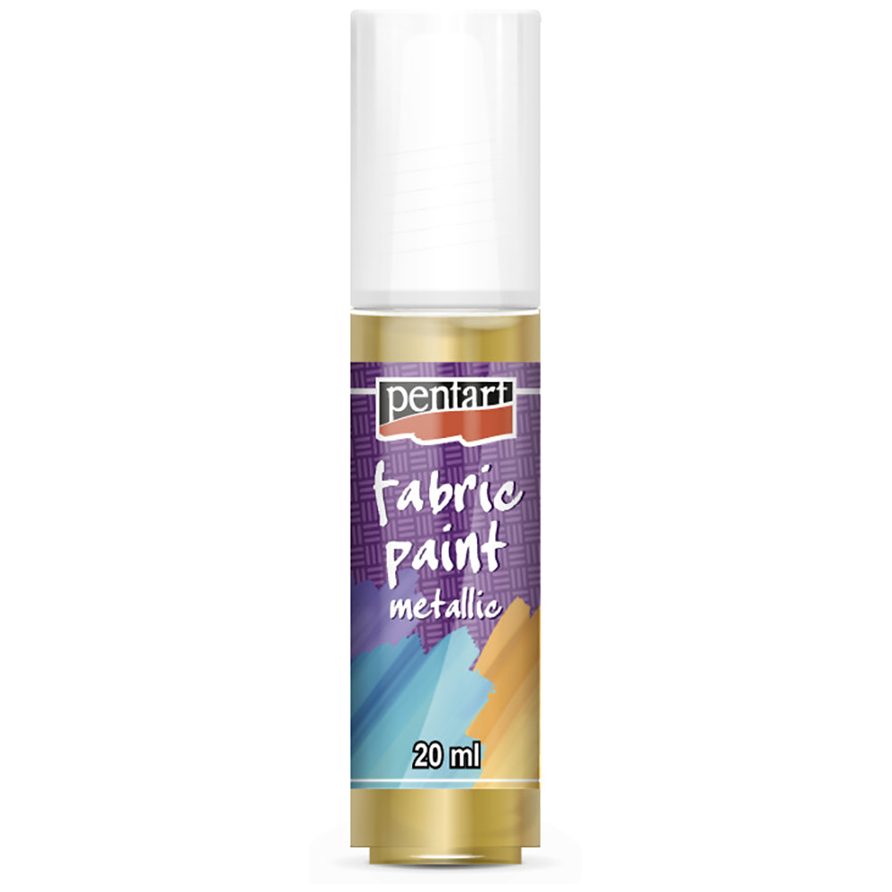 Краски для текстиля "Pentart Fabric paint metallic", 20 мл, золото