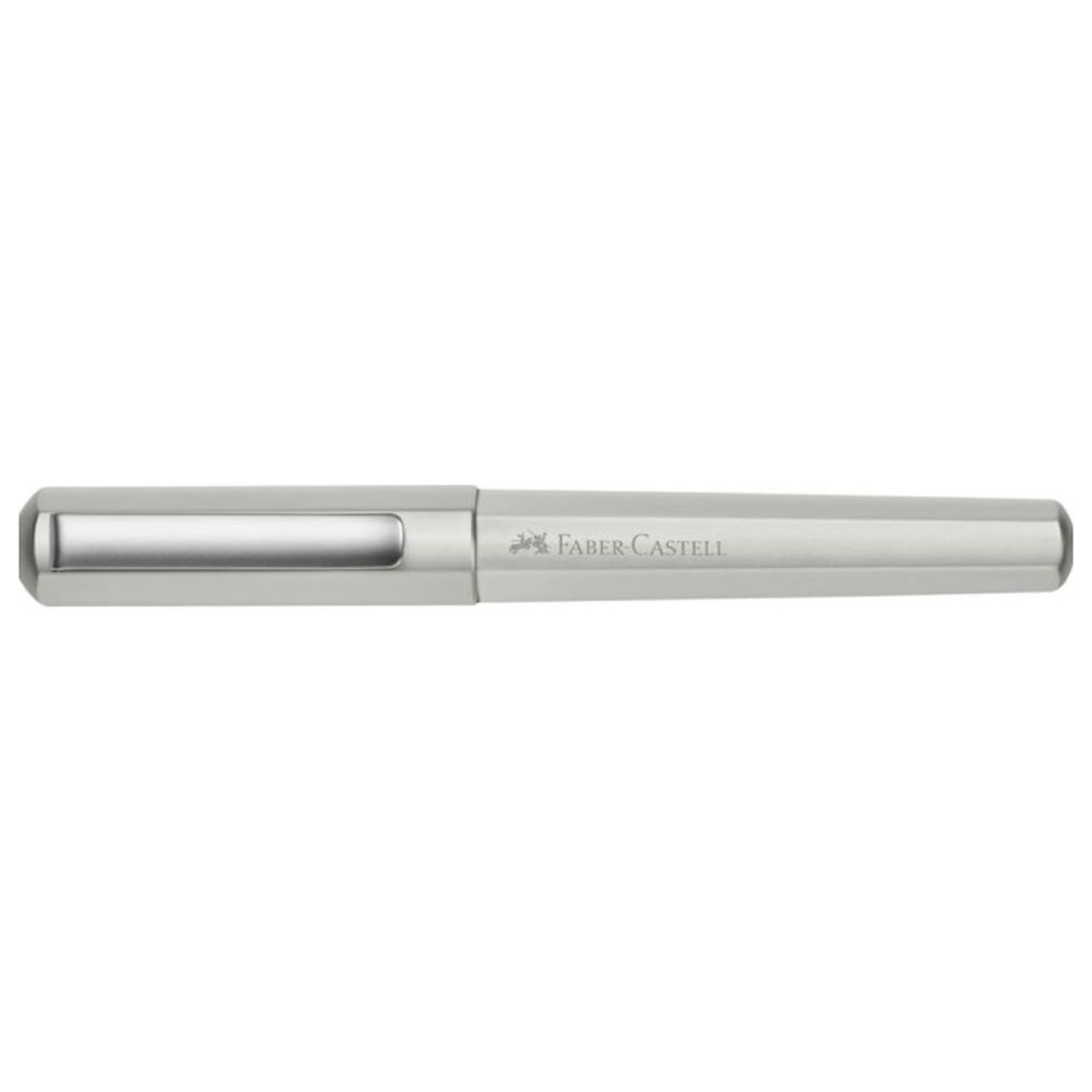 Ручка перьевая "Hexo Silver", F, матовый серебристый, патрон черный - 4