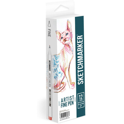 Ручки капиллярные "Sketchmarker. Starter", 12 шт.