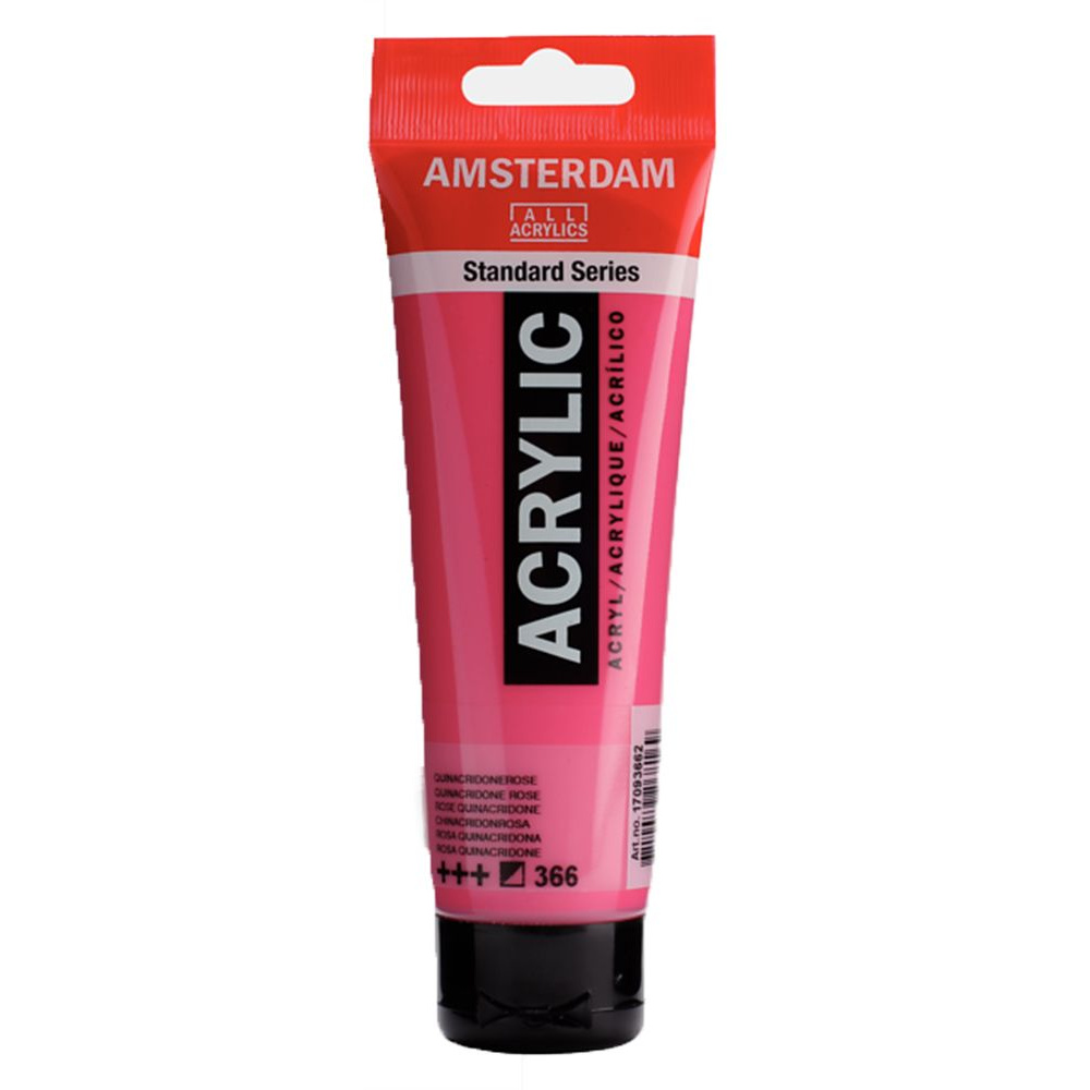 Краски акриловые "Amsterdam", 366 квинакридон розовый, 120 мл, туба