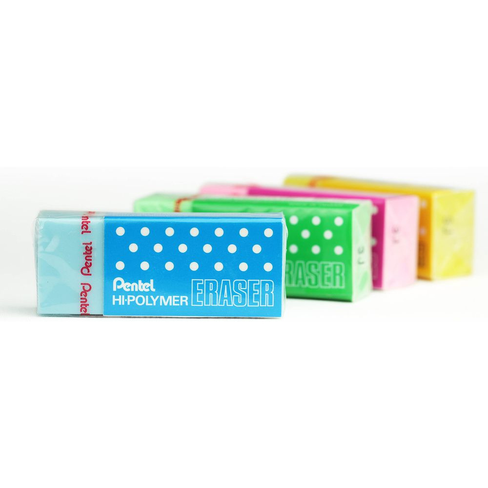 Ластик Pentel "Hi-Polymer", 1 шт, ассорти