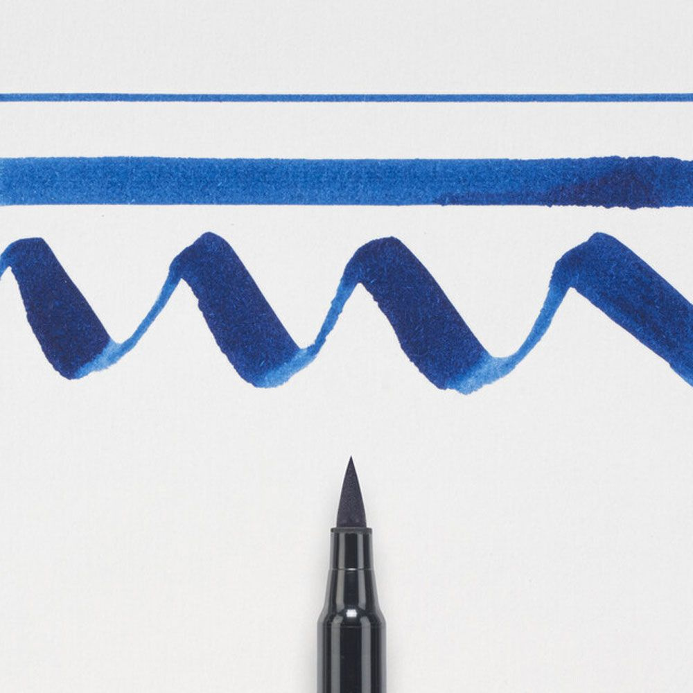 Маркер акварельный "Koi Color Brush", темно-синий - 2