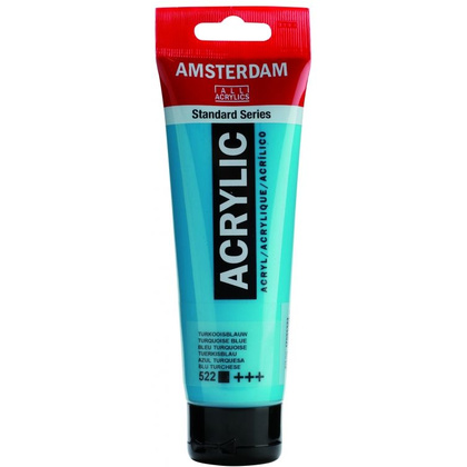 Краски акриловые "Amsterdam", 522 бирюзовый, 120 мл, туба
