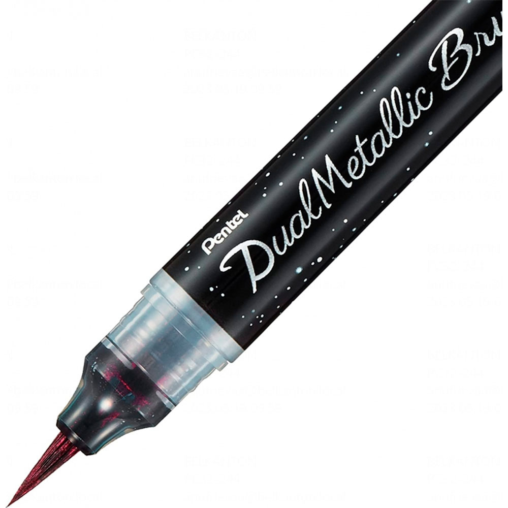 Маркер-кисть "Dual Metallic Brush", черный металлик - 2