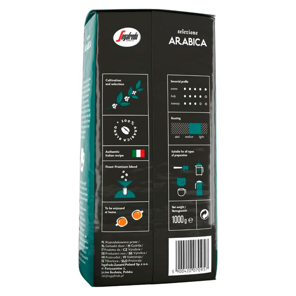 Кофе "Segafredo" Selezione Arabica, зерновой, 1000 г - 2