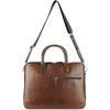 Портфель для документов "Don Valentino", кожа, коричневый - 7