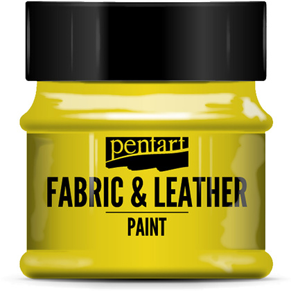 Краска для текстиля "Pentart Fabric & Leather paint", 50 мл, желтый