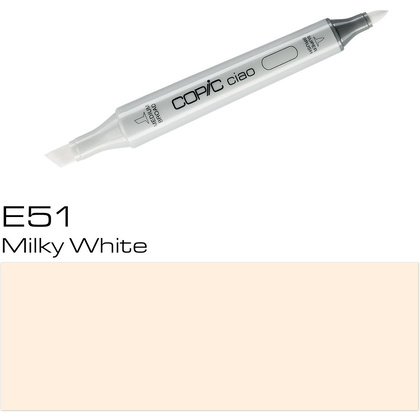 Маркер перманентный "Copic ciao", E-51 молочный белый