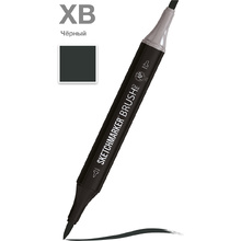 Маркер перманентный двусторонний "Sketchmarker Brush", XB черный