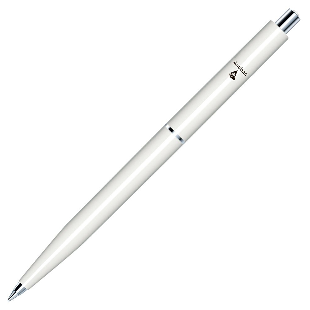 Ручка шариковая автоматическая "Senator Point Polished Antibac", 1.0 мм, белый, стерж. синий - 2