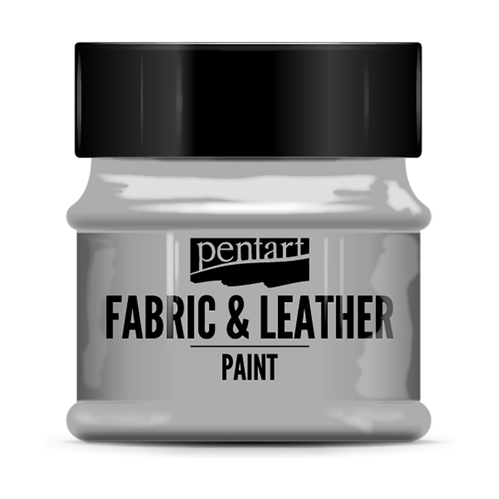Краска для текстиля "Pentart Fabric & Leather paint", 50 мл, серебро