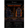 Кресло игровое Бюрократ "Knight Outrider", экокожа, металл, черный, оранжевый, ромбик - 10