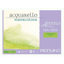 Блок-склейка бумаги для акварели "Artistico Extra White", 12.5x18 см, 300 г/м2, 25 листов