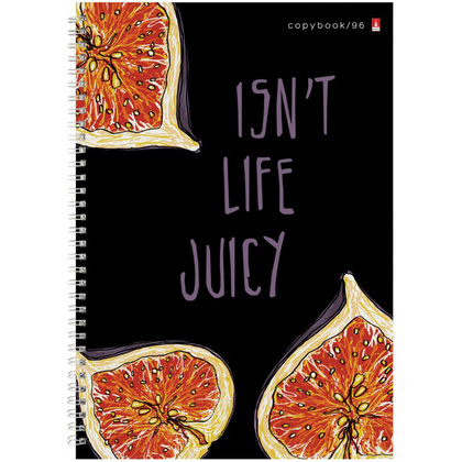Тетрадь "Juicy life", А4, 96 листов, клетка, ассорти - 3
