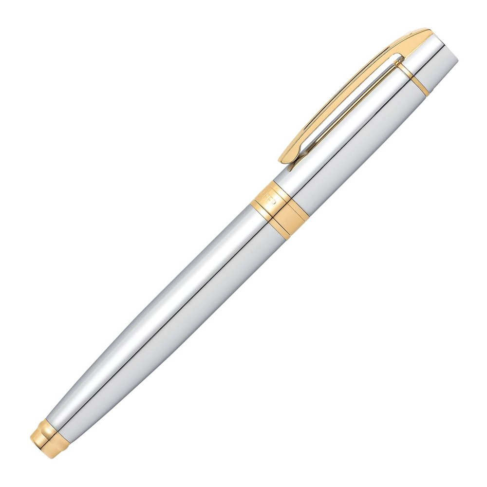 Ручка перьевая "Sheaffer 300 Chrome", M, серебристый, золотистый, патрон черный, синий - 4