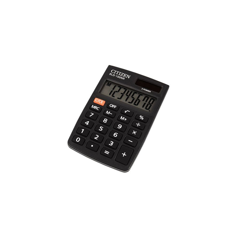 Калькулятор карманный Citizen "SLD-100NR", 8-разрядный, черный