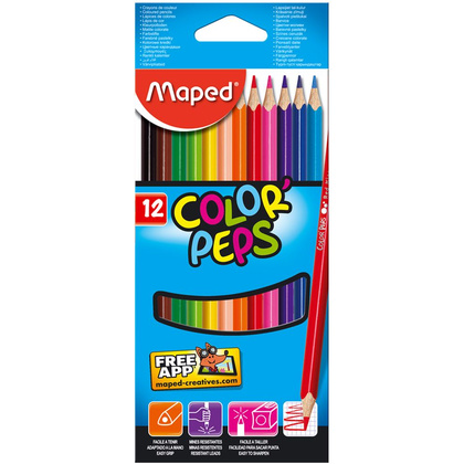 Цветные карандаши Maped "Color Peps", 12 цветов, -30%