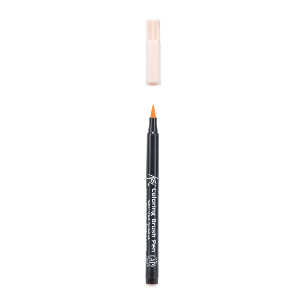 Маркер акварельный "Koi Color Brush", светло-оранжевый - 3