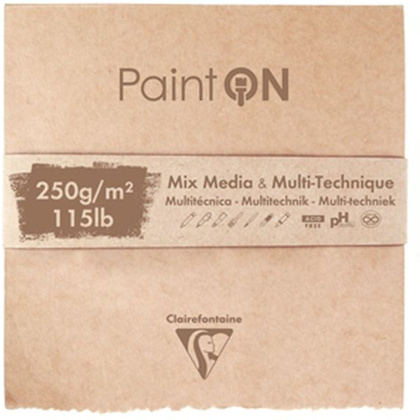 Блок-склейка "Paint'On" Mix, 13.3x15.7 см, 250 г/м2, 50 листов, неровный край