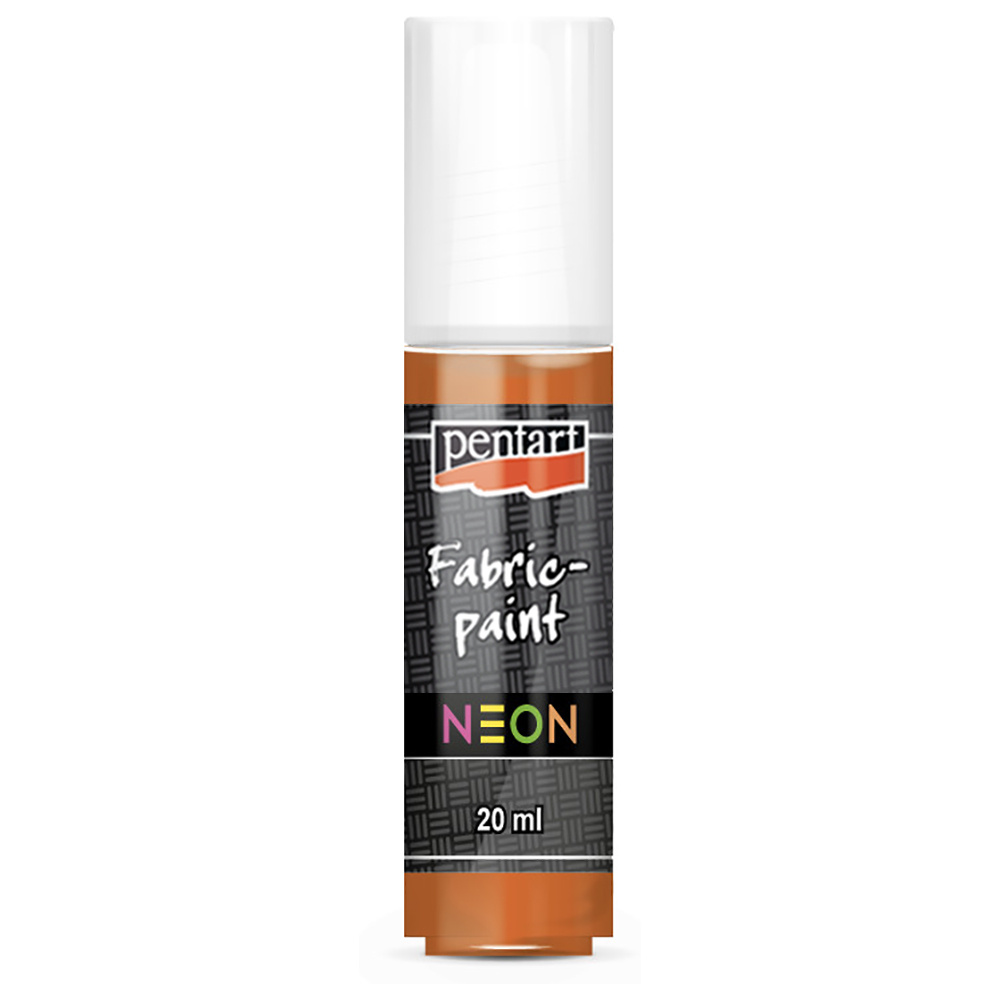 Краски для текстиля "Pentart Fabric paint neon", 20 мл, оранжевый