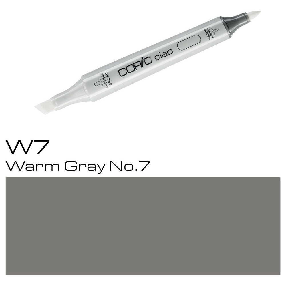 Маркер перманентный "Copic ciao", W-7 теплый серый №7