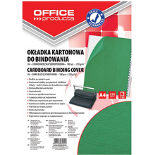 Обложка для переплета "Office Products", A4, картон с тиснением под кожу, 250 г/м2, 100 шт., зеленый