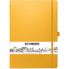 Скетчбук "Sketchmarker", 21x30 см, 140 г/м2, 80 листов, желтый