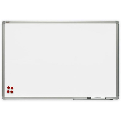 Магнитная доска с полимерным покрытием 2×3 "Alu23", 120x240 см, белый