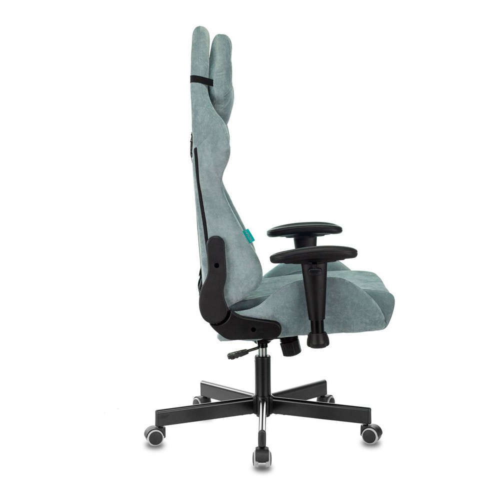 Кресло игровое Бюрократ VIKING "KNIGHT LT28 FABRIC", ткань, металл, серо-голубой  - 2