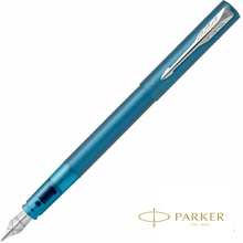Ручка перьевая Parker "Vector XL F21", F, морская волна, патрон синий