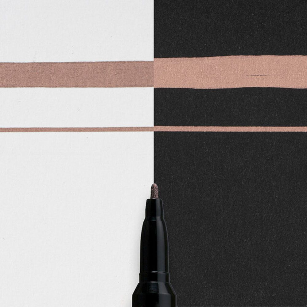 Маркер перманентный "Pen-Touch", F, медный - 2