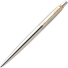 Набор "Parker Jotter Stainless Steel GT": ручка шариковая автоматическая и перьевая, золотистый, серебристый