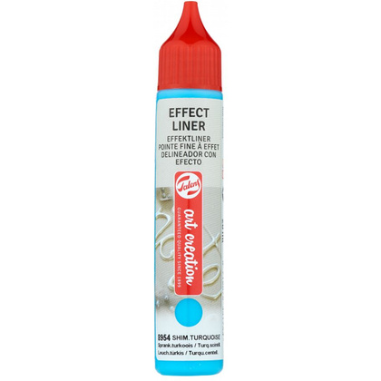 Контур декоративный "EFFECT LINER", 28 мл, 8954 блестящий бирюзовый