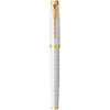 Ручка перьевая Parker "IM Premium Pearl GT", F, белый, золотистый, патрон синий - 3