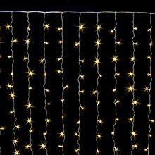 Гирлянда 160 LED "Занавес", 1.5x1.5 м, теплый белый