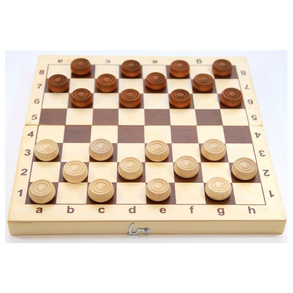 Игра настольная "Шашки деревянные"