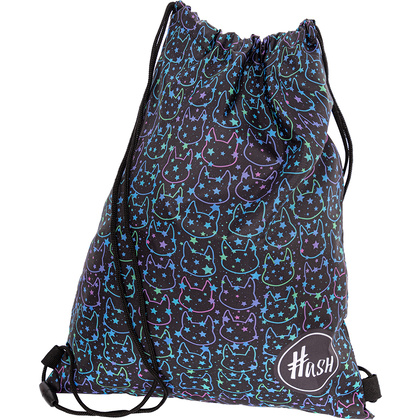 Мешок для обуви "Hash neon kitty", 44x33 см, чёрный - 2