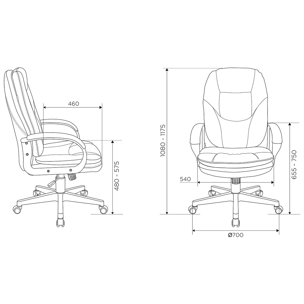 Кресло для руководителя "Бюрократ CH-868N Fabric", пластик, серый - 7