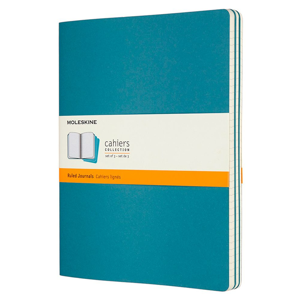 Блокнот "Cahier Journal Xlarge", А4, 190x250 мм, 60 л, 3 шт, голубой