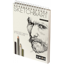 Скетчбук "Sketch&Art", 18.5x25 см, 60 г/м2, 100 листов