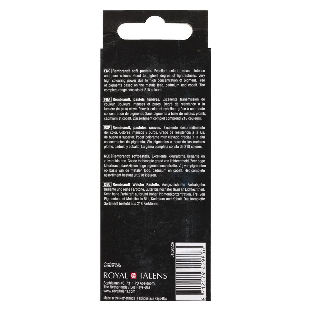 Набор мягкой пастели "Rembrandt Half Pastel", 5 цветов, зеленые - 3