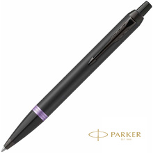 Ручка шариковая автоматическая Parker "IM Vibrant Rings K315", 0,7 мм, черный, фиолетовый, стерж. синий