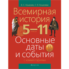 История всемирная. 5-11 класс. Основные даты и события с комментариями, Кошелев В.С., Кошелева Н.В., Аверсэв