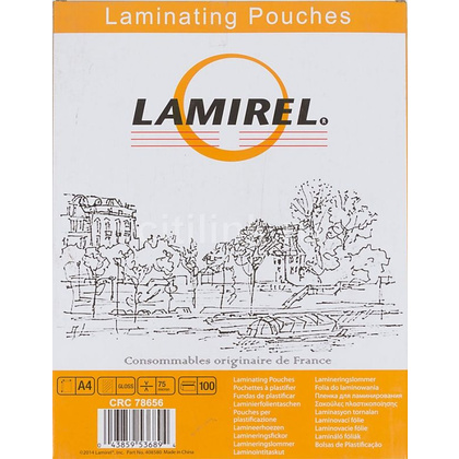 Пленка для ламинирования "Lamirel", 75x105, 125 мкм, глянцевая