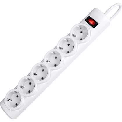 Сетевой фильтр Defender "DFS 151/153/155", 5 м, белый - 2